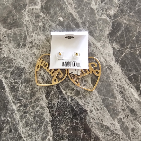 Juicy Couture Heart Rhinestones And Heart Hoop Earrings Rhinestones - Picture 3 of 3